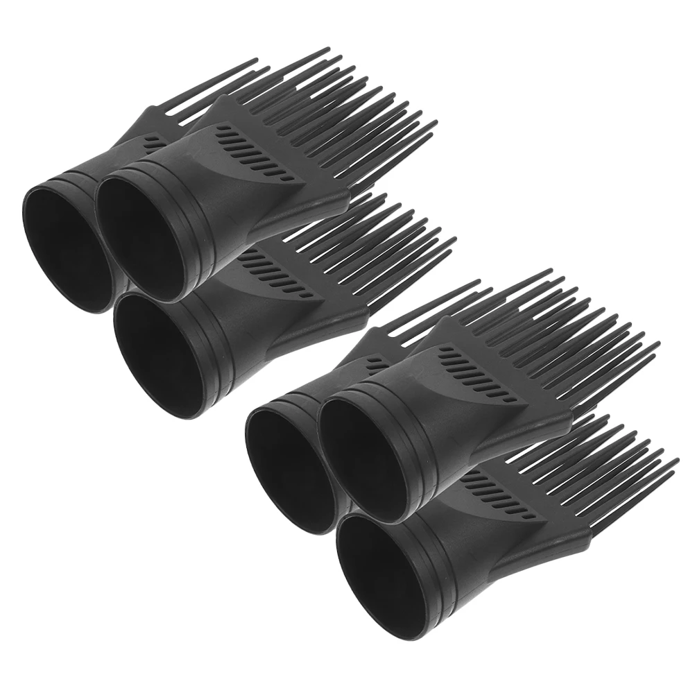 6pcs Blow Dryer Comb Attachments Heat Resistant Universal Styling Tool for Hair Dryer Nozzle Diffuser Travel Daily Use