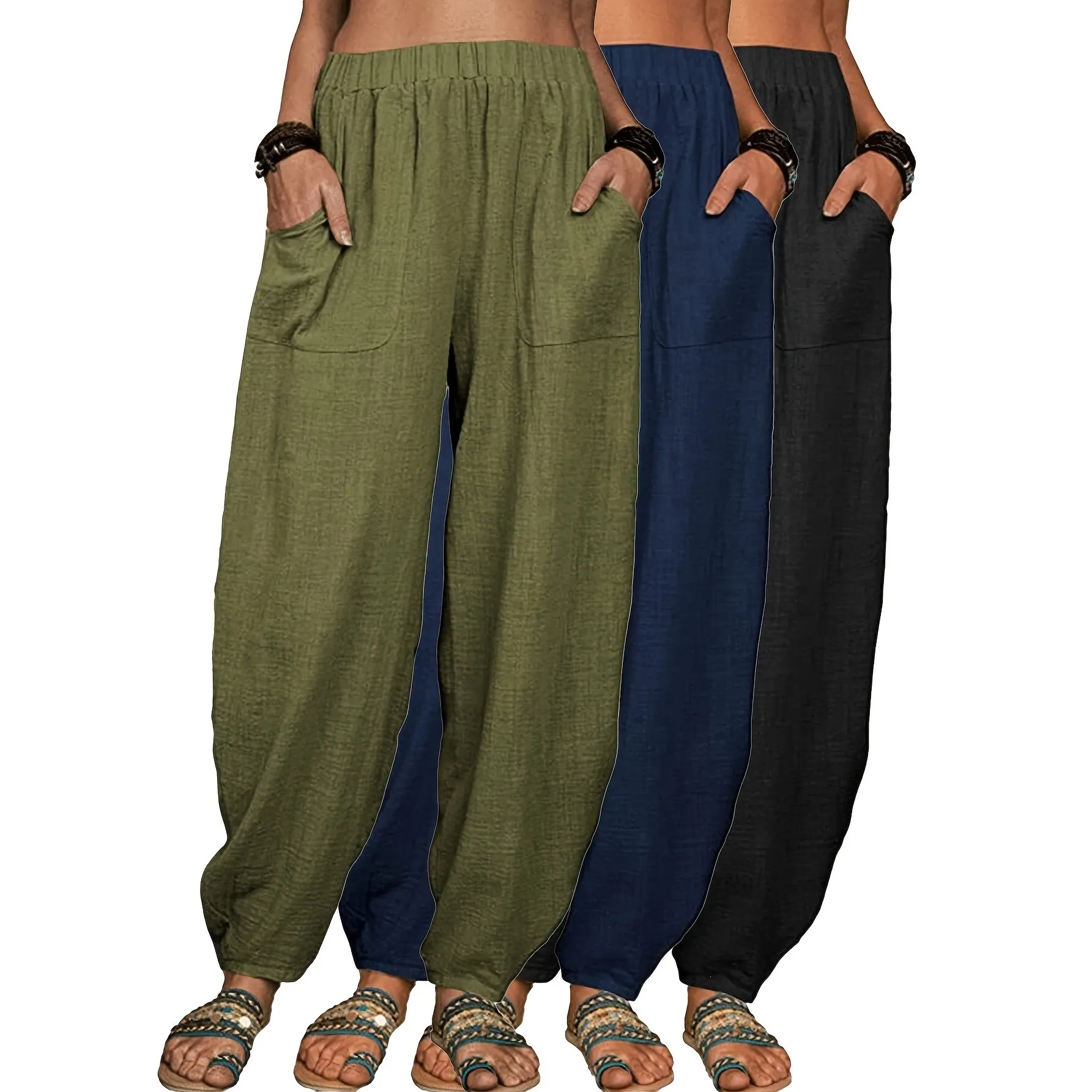 

Z 34794 Women's Cotton Casual Pants Neutral Style Harlan Trousers Other Material 100% Spring Collection Fashionable Casual Wear