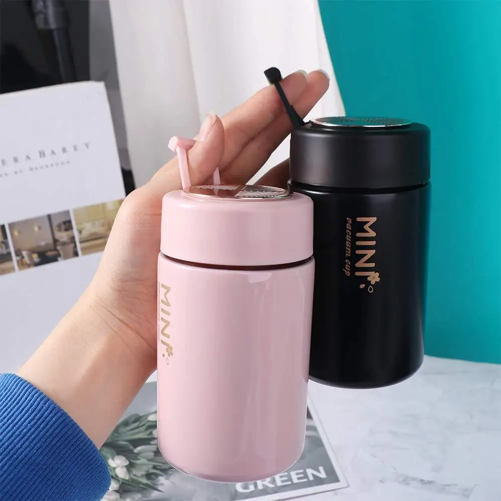 Flower Mini Thermos Cup Insulated Stainless Steel Portable Vacuum Flask Container Portable Thermal Water Bottle Practical Gift
