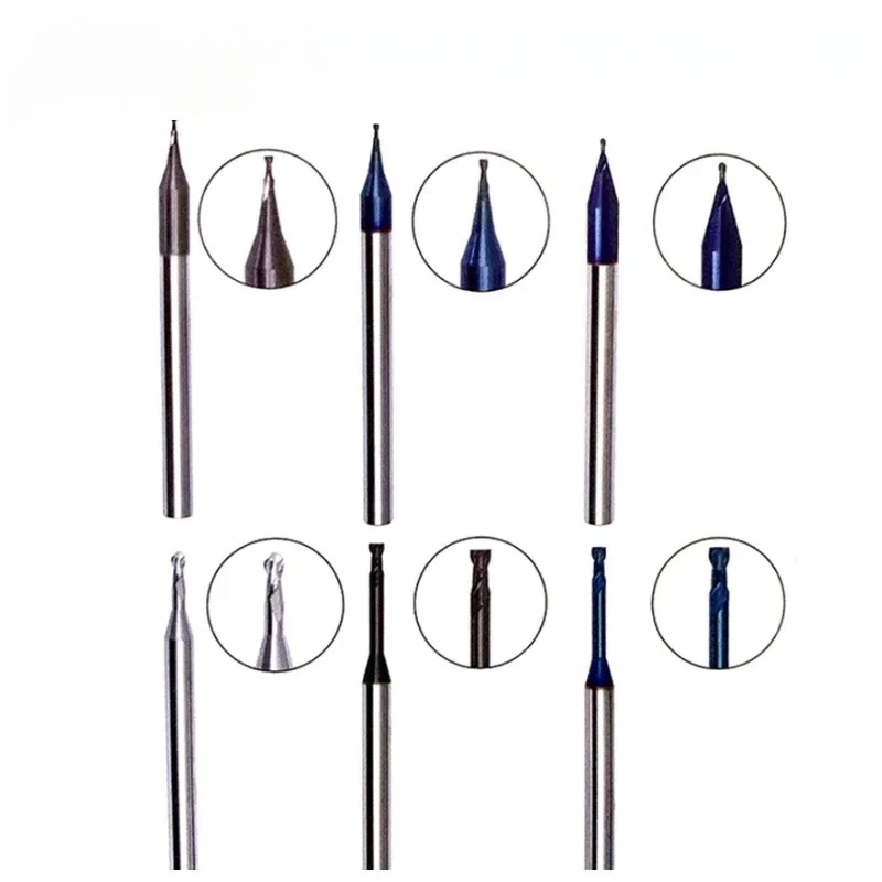 

Micro Carbide End Mill Rib Processing Cutter CNC Deep Long Neck Small Diameter 0.2 0.3 0.4 0.5 0.6 0.7 0.8 0.9mm Mini Mill