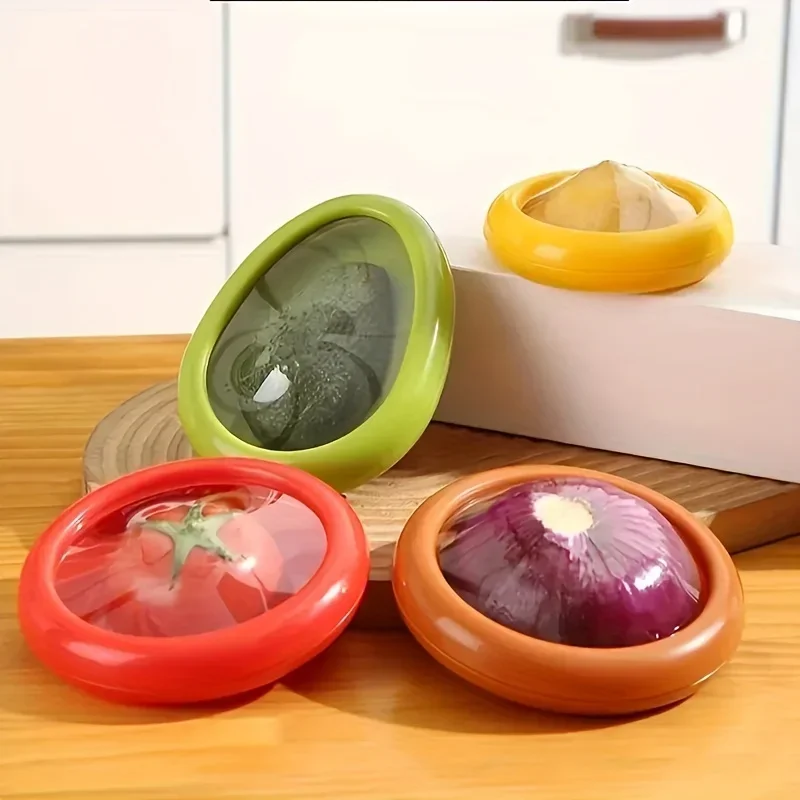 1/4pcs Clear Fridge Storage Container with Cover Fresh-Keeping Box Set Reusable Food Crisper Keeper Storage Kitchen Accessories