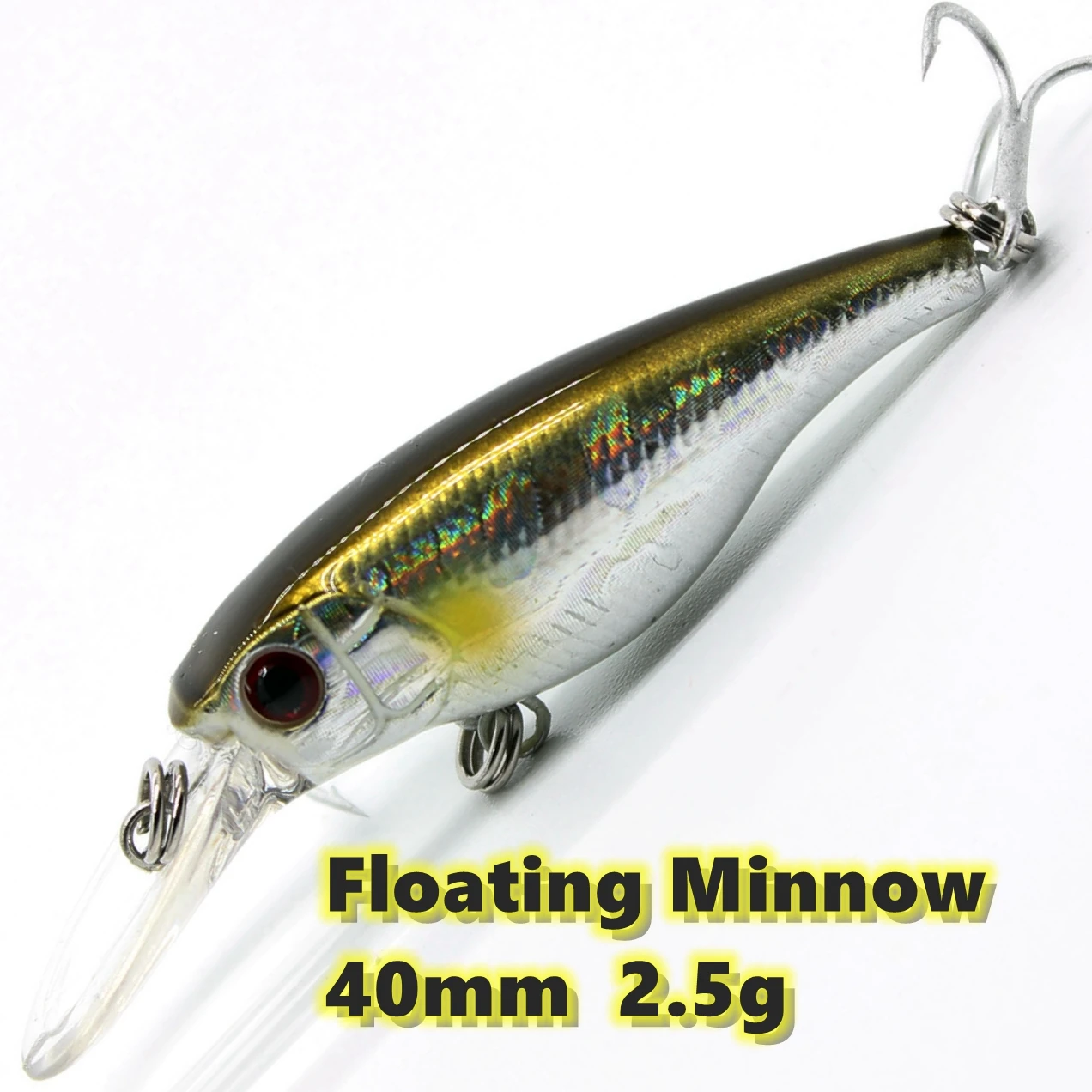 Small Floating Wobbler Jerkbait 40mm 2.5g Diving 0.8m Deep Small Minnow Shad Crank Lure Bass Trout Mackerel Boat Inshore Fishing