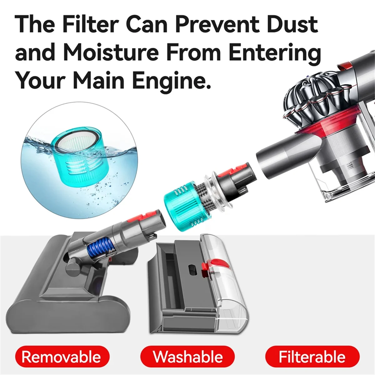 Популярная легкая мягкая бархатная насадка для щетки для пола для пылесосов Dyson V7 V8 V10 V11 V15 скребок для пола, насадка для мытья швабры