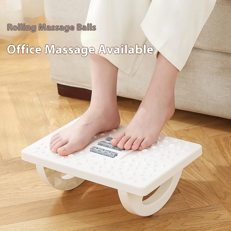 

Rolling Massager Footstool Office Stepping Stool Table Household Children's Sofa Non-slip Adult Swaying Footstool with Paper Box