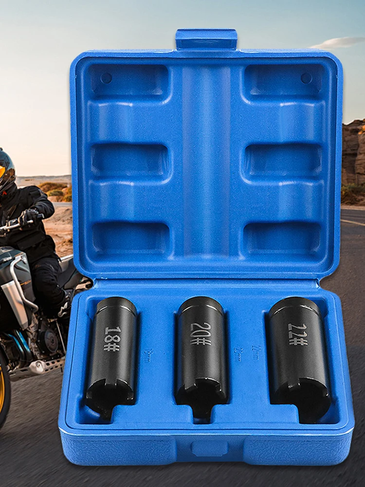 3x دراجة نارية مخلب الجوز مزيل 18 مللي متر 20 مللي متر 22 مللي متر دراجة نارية إصلاح أداة مفتاح الربط أربعة مخلب المقبس أداة اليد لإصلاح سكوتر