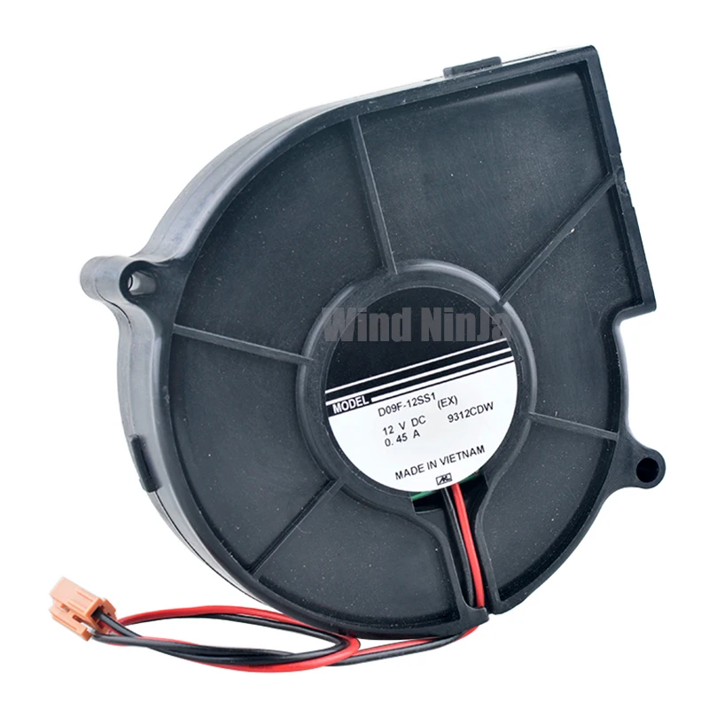 D09F-12SS1 93x93x30mm blower fan DC12V 0.45A 2pin centrifugal turbo blower cooling fan for copier projector