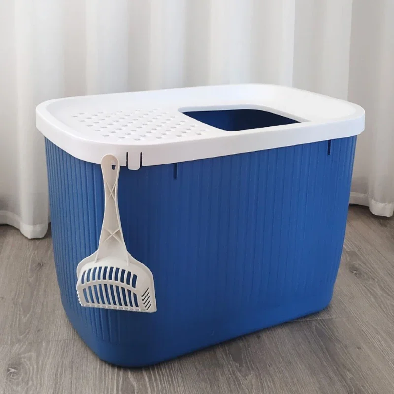 Splash-Proof Cat Litter Tray Fully Enclosed Sandbox Sand Leakage Cover Buckle Design Hygienic Cat Toilet New Arrivals Hot Sale