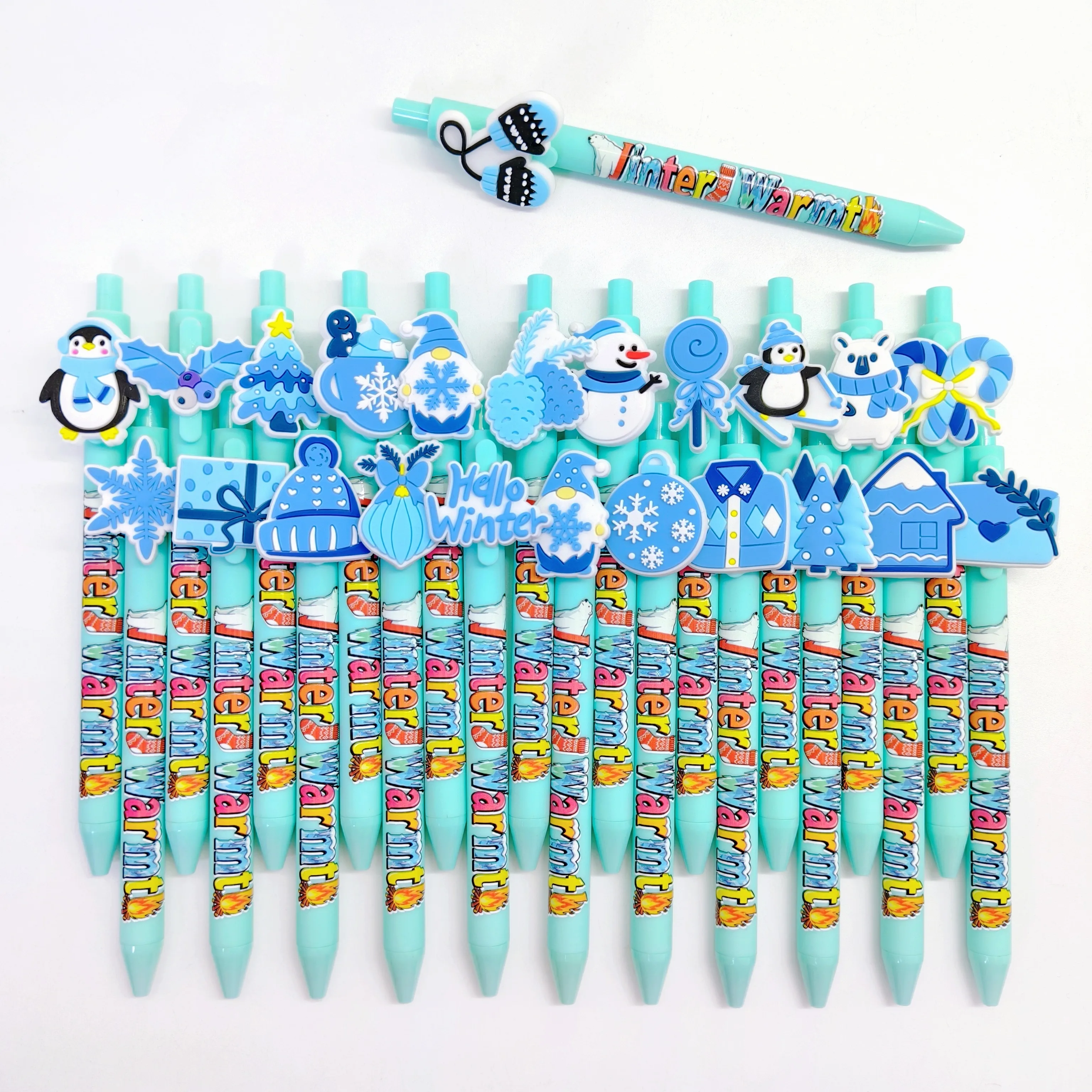 

11 шт./22 шт., шариковая ручка на зимней тематике, креативные зимние элементы, шариковая ручка, студенческая подарочная ручка для письма