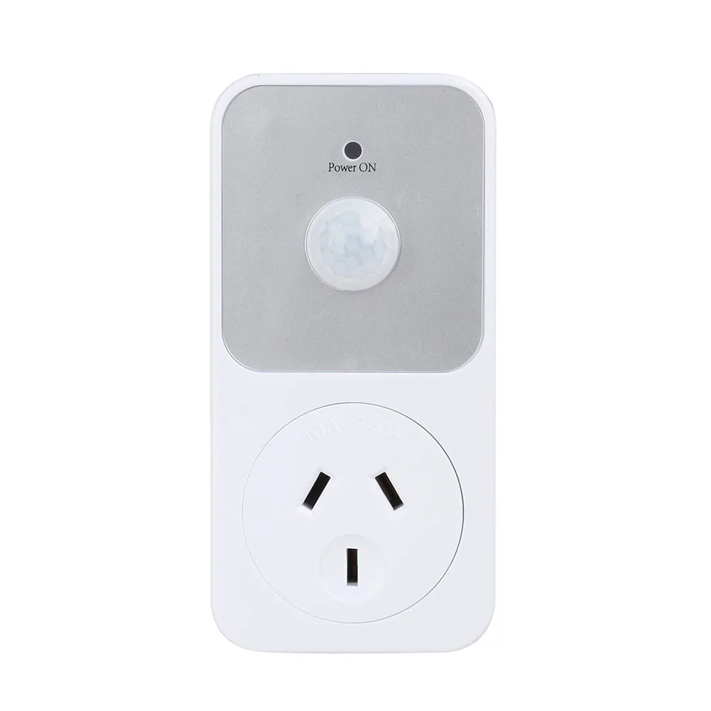 Energy Efficient Power Socket Garage Light Sensor Energy Saving Switch Motion Detection Socket 8 Meter Detection Range