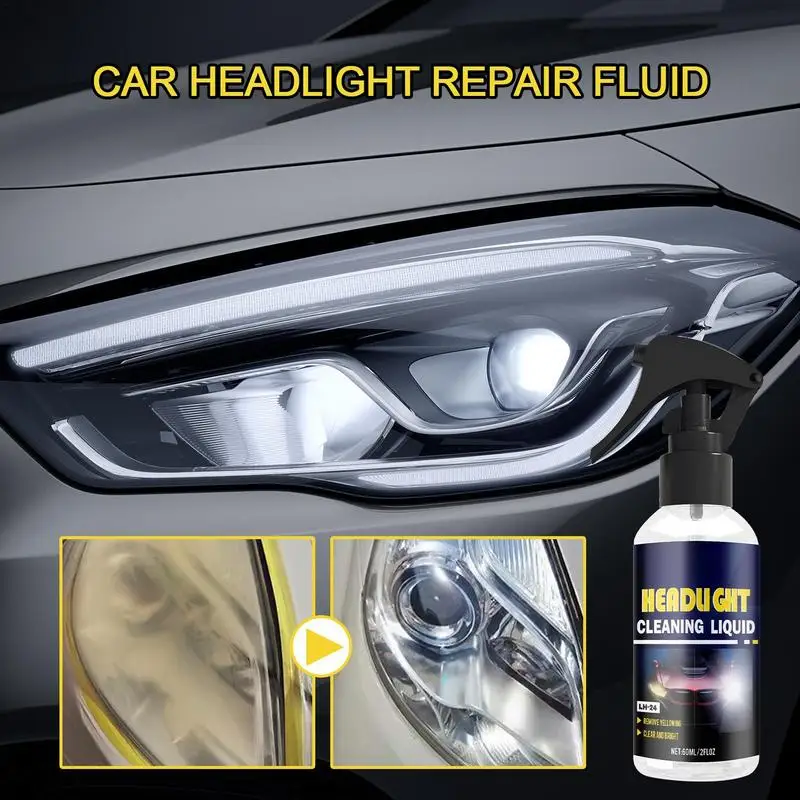 Car Headlight Repair Liquid 60ml Headlight Repair Polish Car Headlight Liquid For Repair Of Scratch Yellowed Headlamp