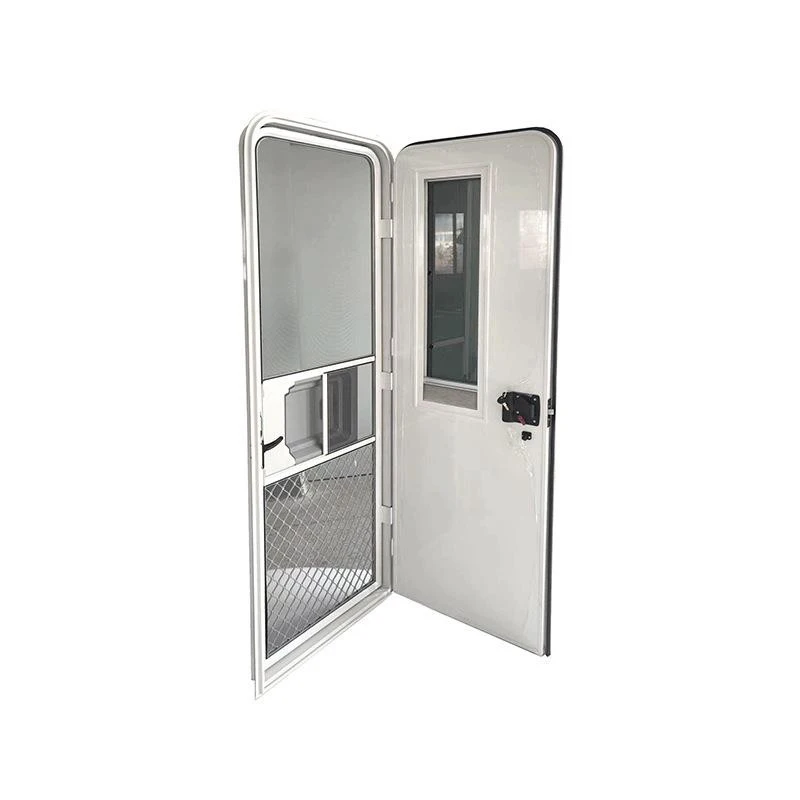 RV Motorhome Door Aluminum Alloy Accessories High Quality Caravan Door for Recreational Vehicle Different Styles Custom