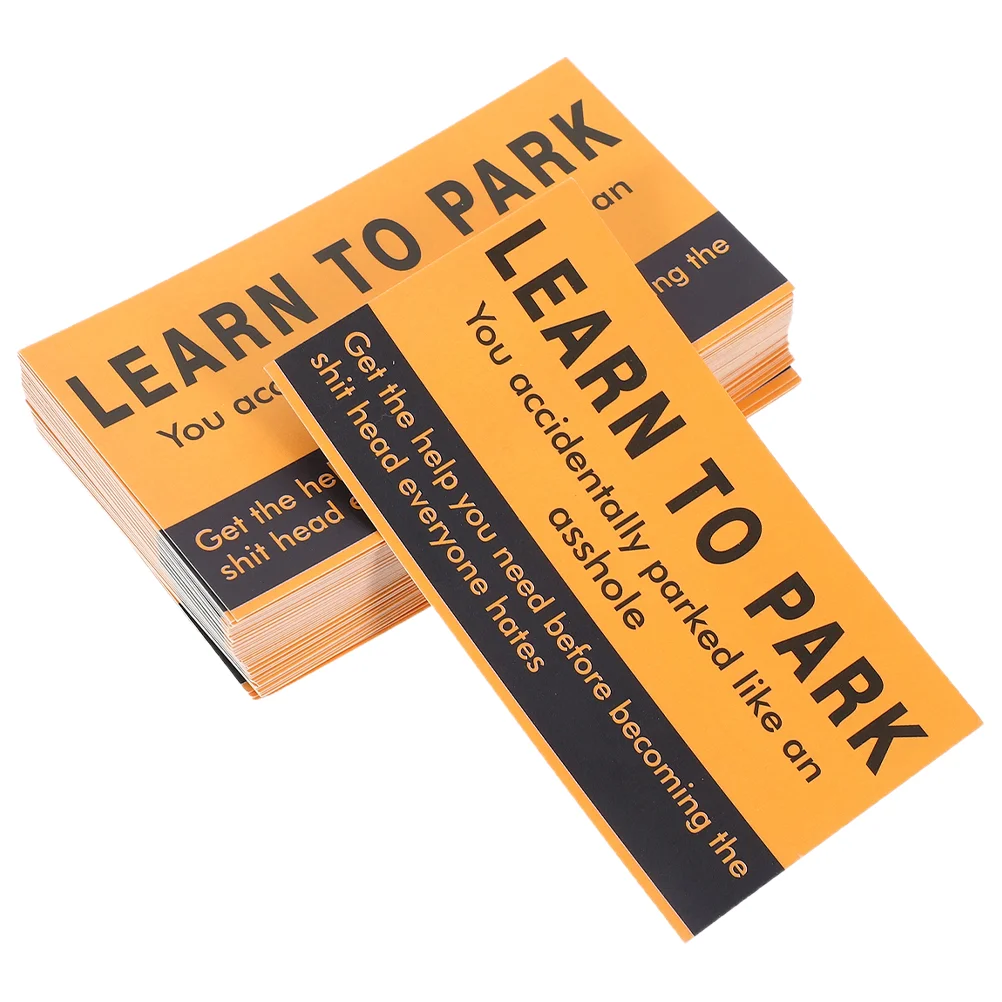 50 Pcs Parking Violation Card Sticker Learn How to Bad Cards Funny Stickers Illegal Pass Paper Tickets Fake Humorous Warning