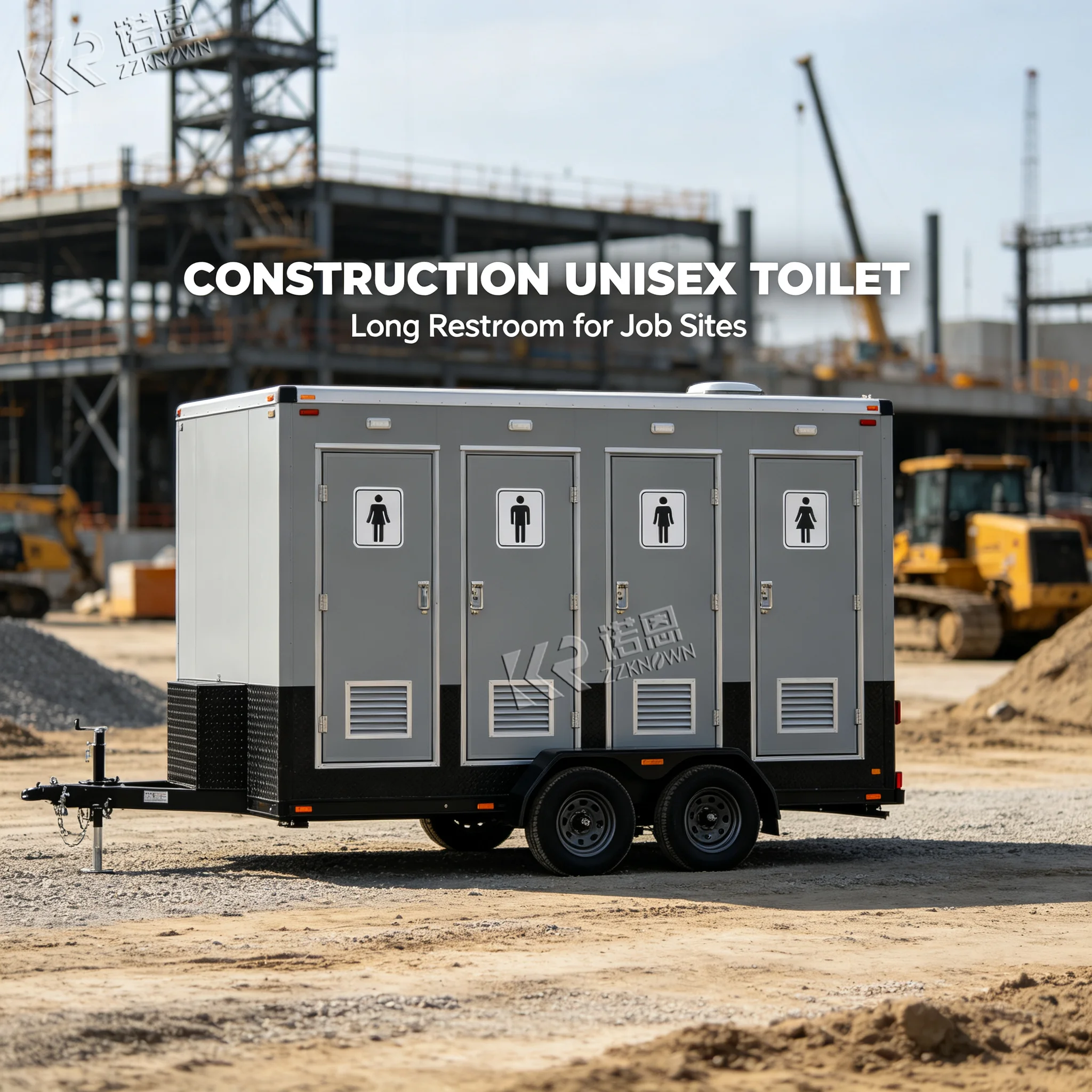 Mobile Steel Eco-Friendly Portable Toilet Trailer with Shower for Park & Exterior Use-Luxury Restroom for Sale