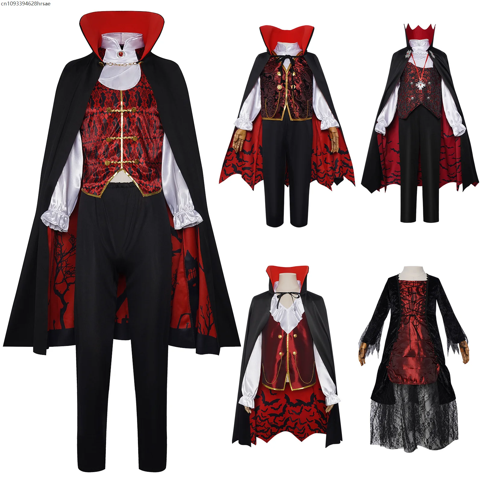 

Kids Halloween Darcula costume Medieval cosplay children boys vampire medieval performance costume