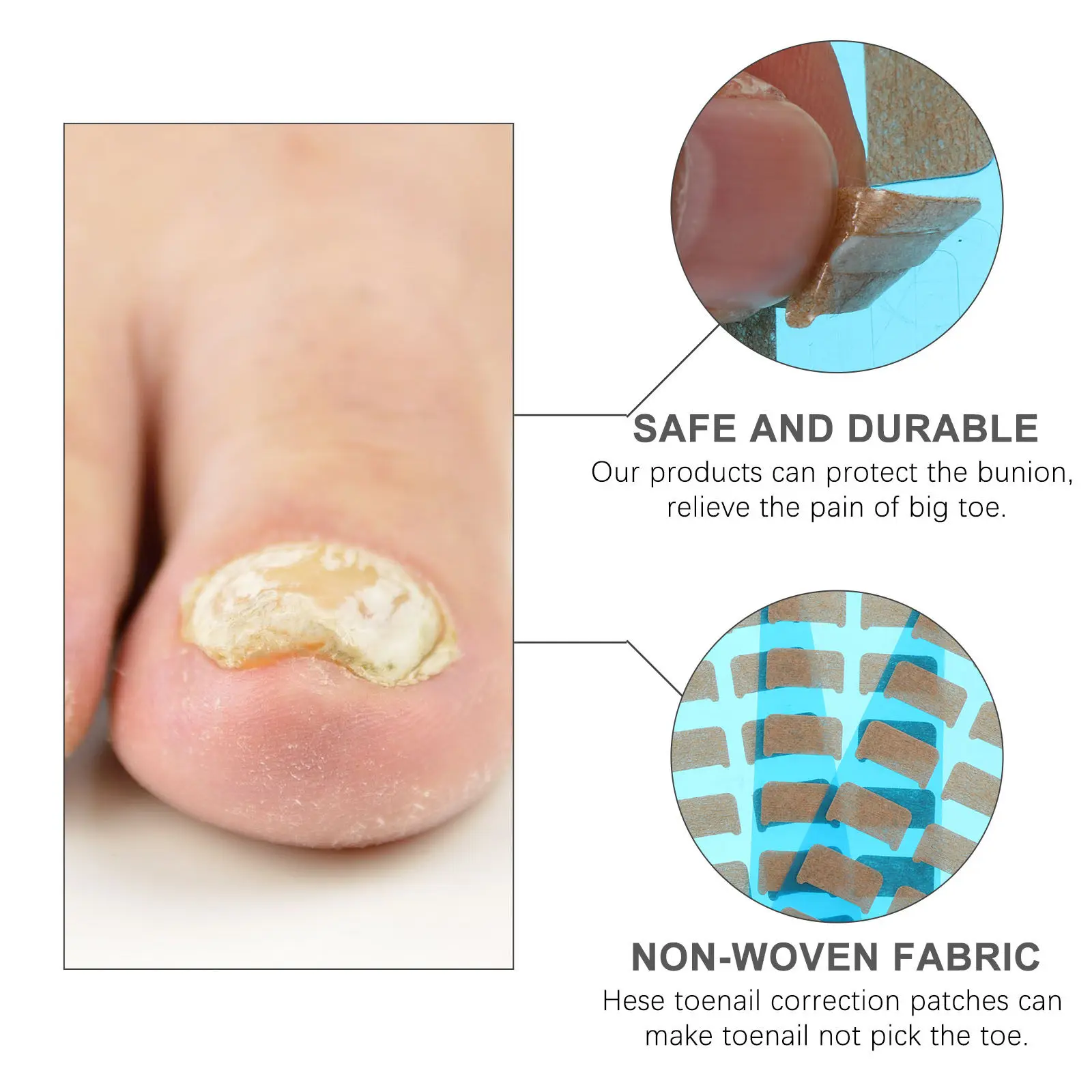 

36 шт. гелевых пластырей для лечения ногтей на ногах, дышащие самоклеящиеся наклейки для ухода за ногами, корректирующие вросшие ногти, для мужчин и женщин
