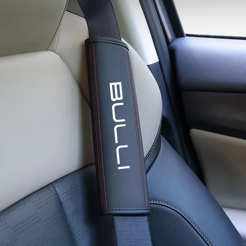 PU Leather Car seat belt Nappa leather Shoulder Protector Safety Belt accessories interior for VOLKSWAGEN BULLI