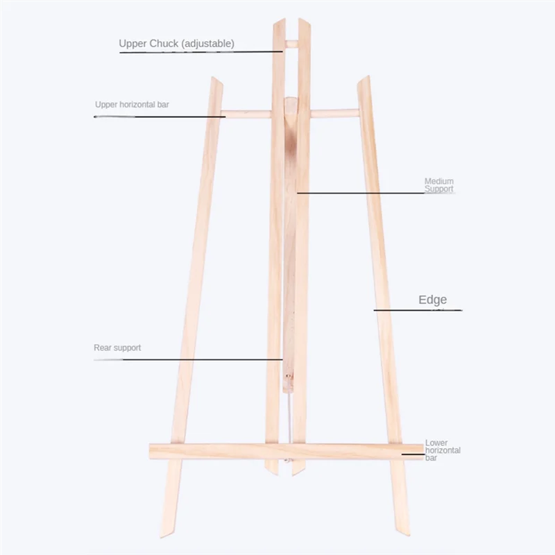 

A41Z-8Pack Wood Easels, Easel Stand For Painting Canvases, And Crafts Tripod, Painting Party Easel For Kids Student School