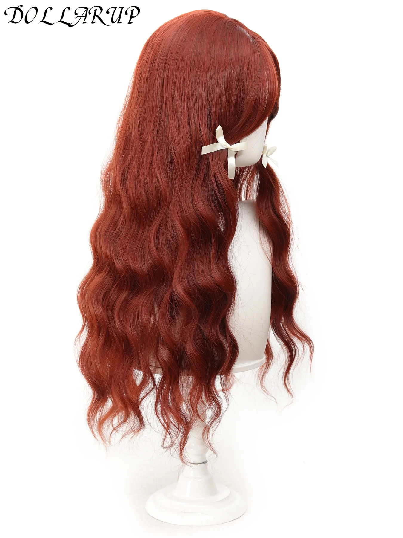 JKL الاصطناعية الدانتيل الباروكات للنساء السود طويل الجسم موجة متموجة الجزء الأوسط شعر مستعار الدانتيل أومبير شقراء براون تأثيري الباروكات #4