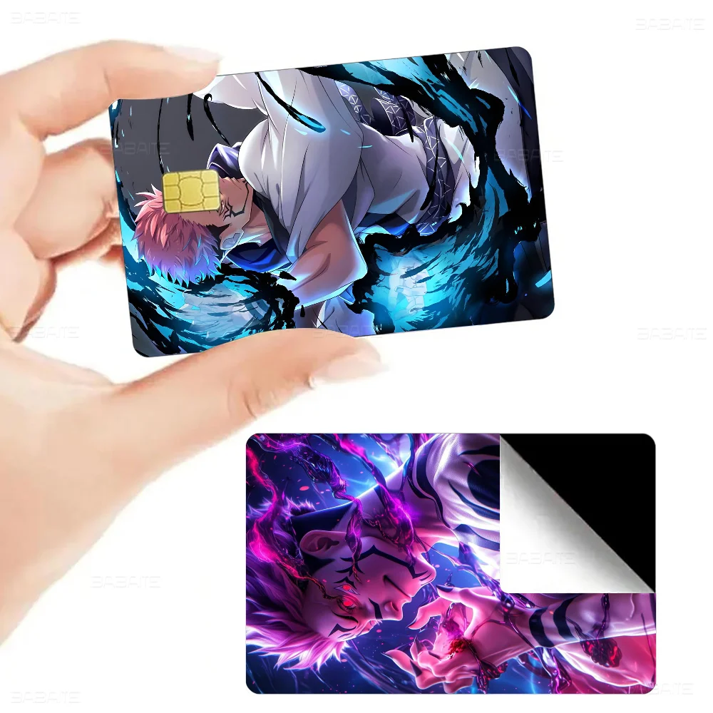 Anime R-Ryomen S-Sukuna 2024 Anime Cartoon Skin Stickers Film Tape Case For Big Credit Debit Card Front Side