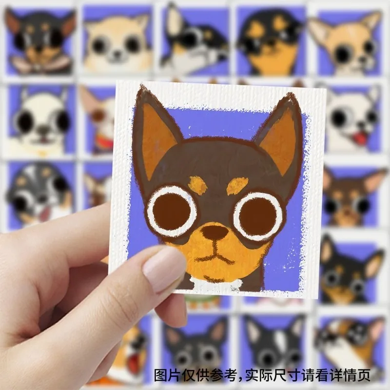 59PCS Cartoon Personality Chihuahua Dog Creative Graffiti Decoration Sticker