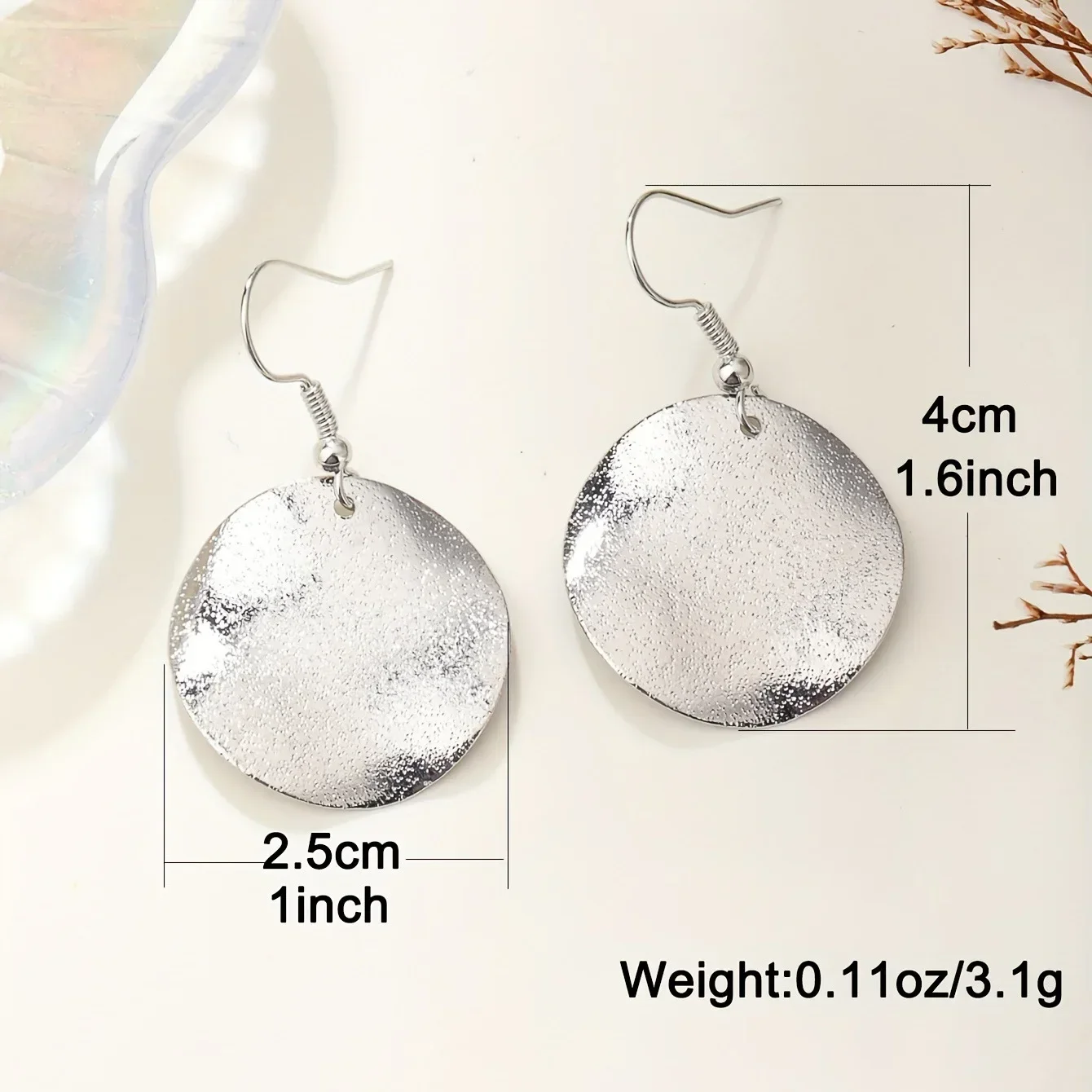 Retro Jewelry Alien Coin Circle Drop Earrings for Women Minimalist Fashion Irregular Circle Dangle Earrings for Women Gifts