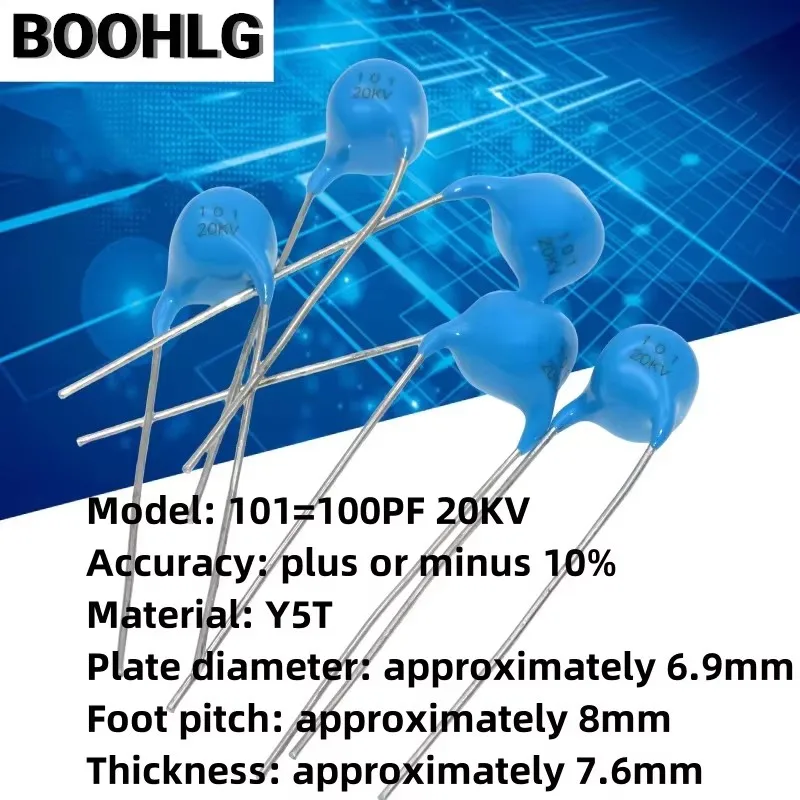 10PCS 20KV 101 100PF high-voltage ceramic capacitor voltage doubling boost circuit negative ion generator 20kV