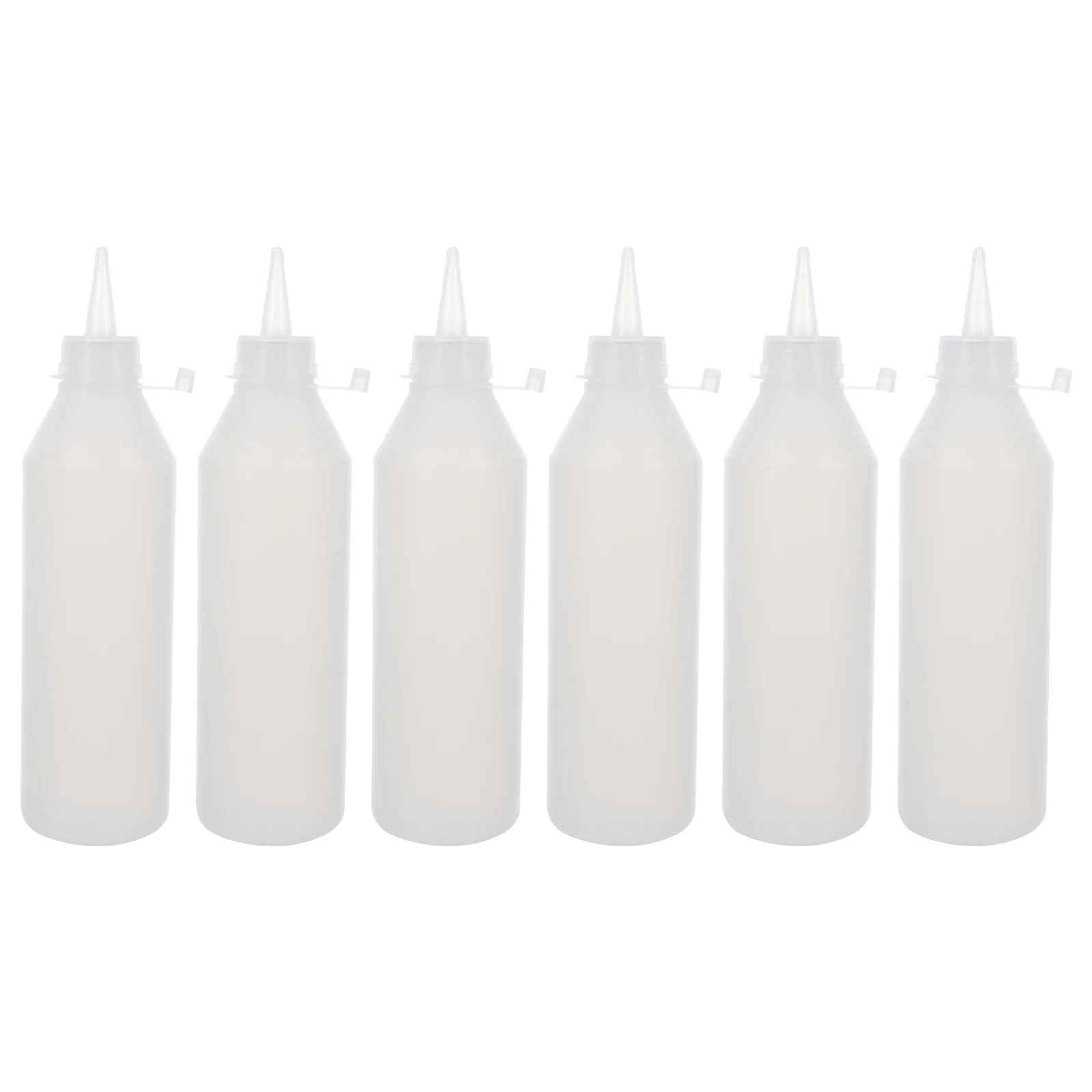 

6pcs Plastic Tip Bottle 500Ml Hdpe Squeeze Bottle For Diy Quilling Tool Precision Applicator Reusable Washable Liquid Dispenser