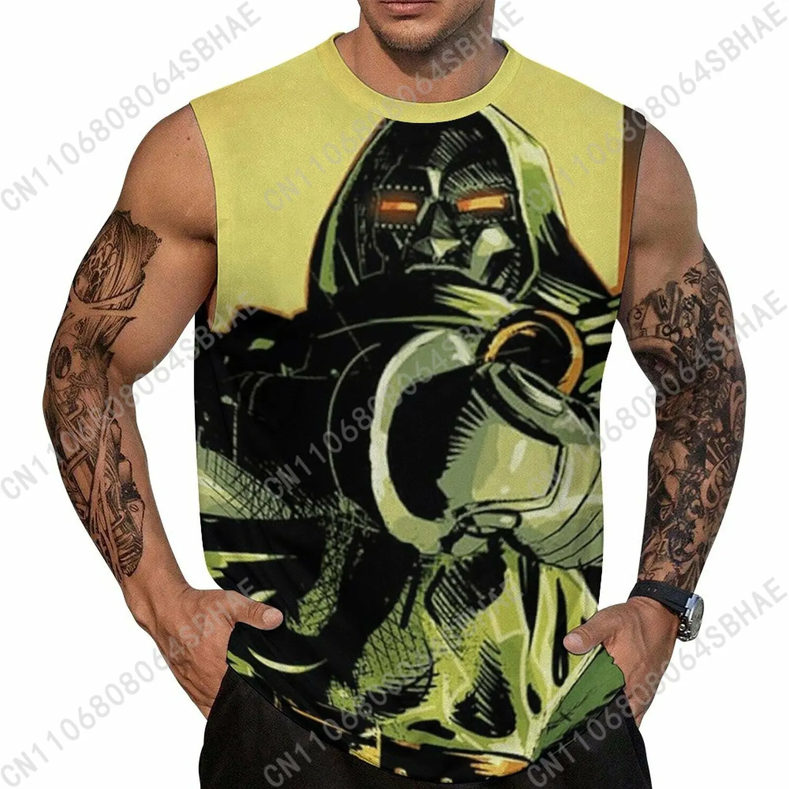 

Marvel Doctor Doom Custom Men's Sleeveless Shirt Personalized Tank Top Wear Summer Vest Tops Men Daily Use Cosplay