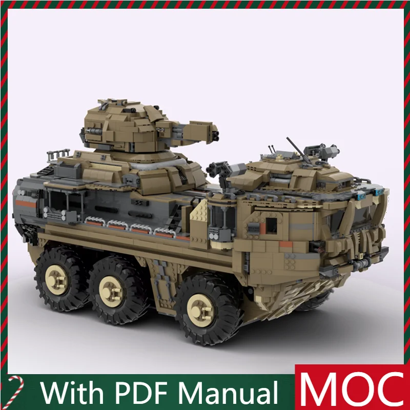 

New 8504 PCS MOC Brown Armored Vehicle Model Modular Building Blocks Kids Assembly Display Toys Festival Surprise Birthday Gift