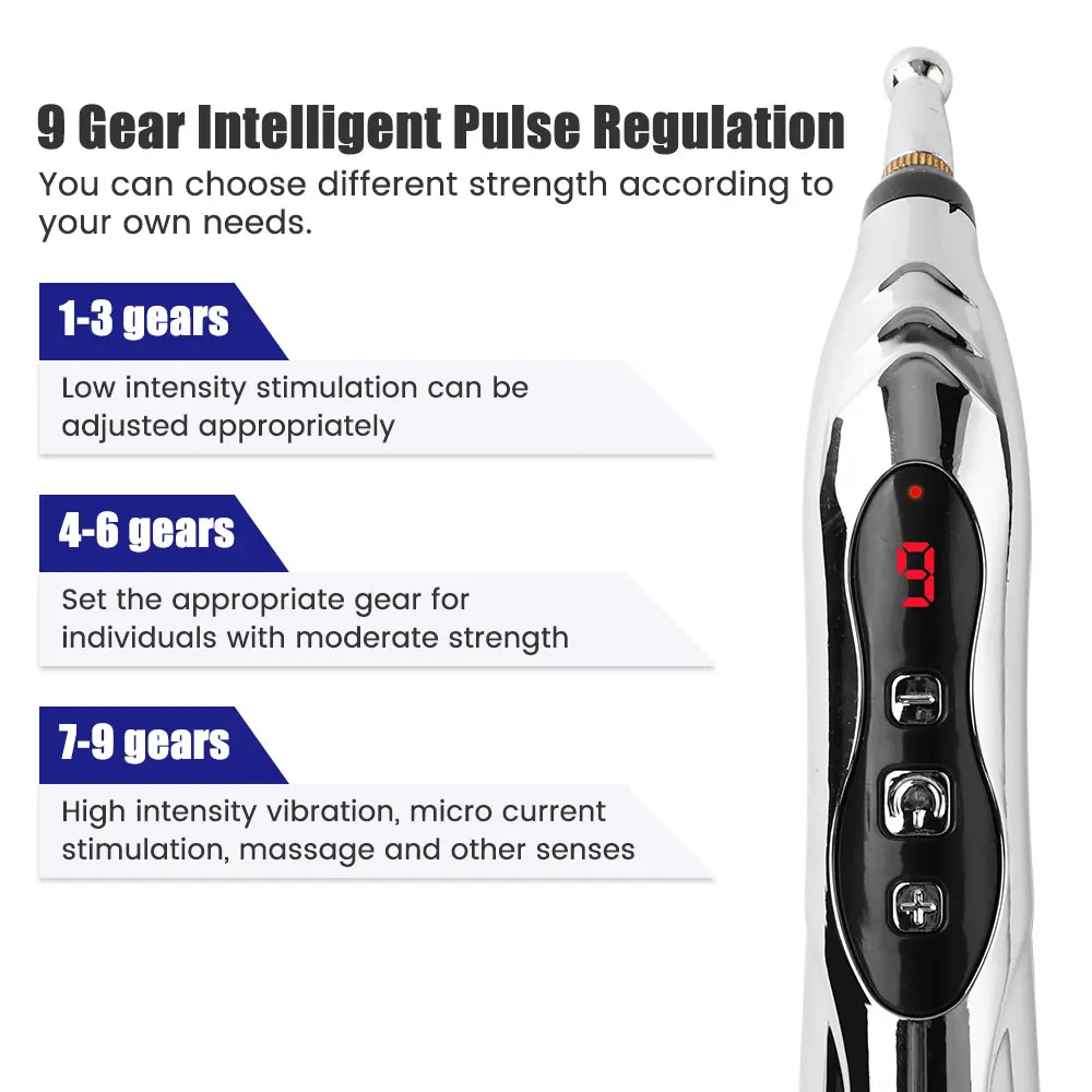 Electric Acupuncture Pen Pain Relief Therapy Muscle Healing Electronic Laser Acupuncture Pen Deep Tissue Massage Relief Pain