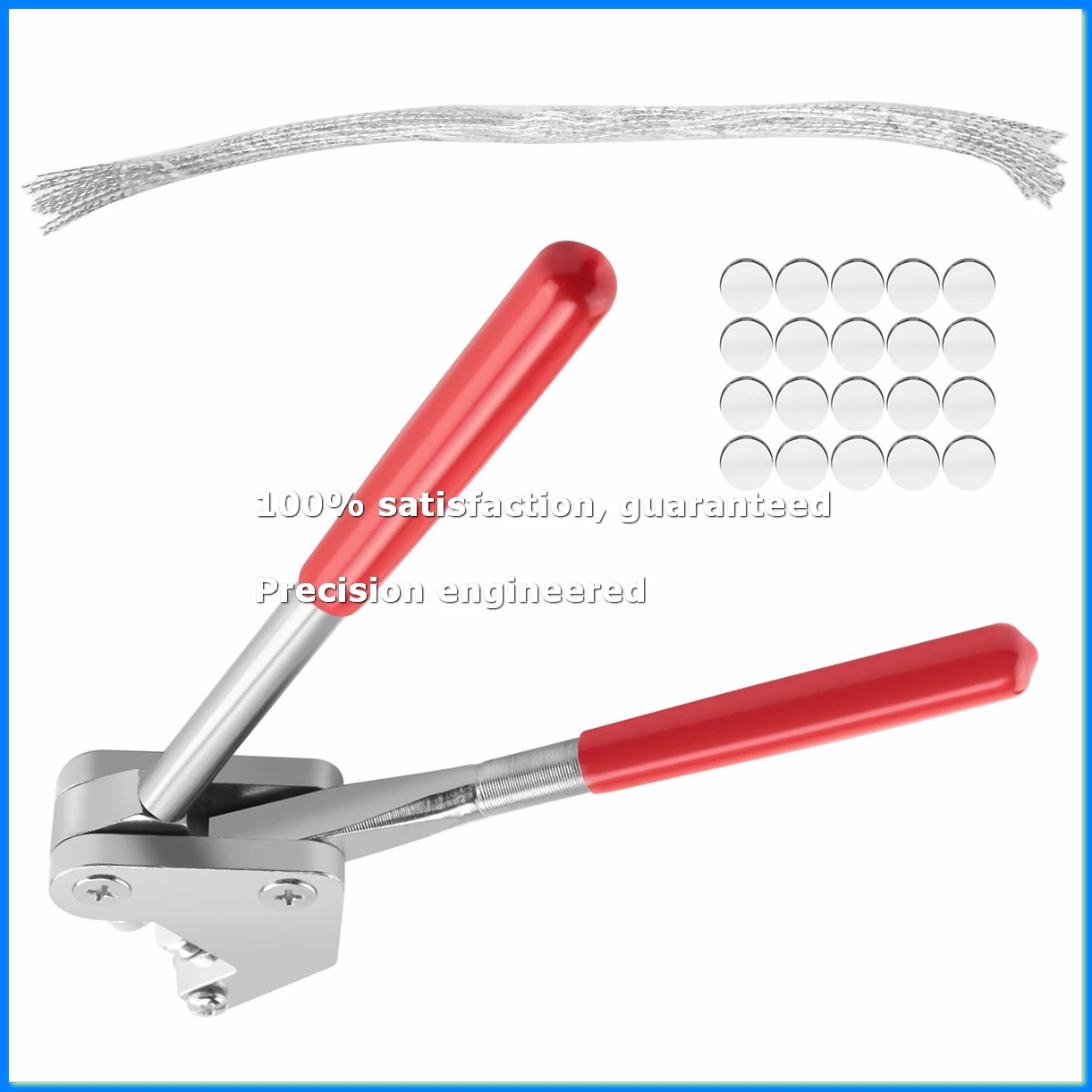 2PackX(Plier 20Pcs 10x5Mm Sealed Beans Sealing Wire Lead Seal Sealing Pliers Calipers For Seal Water Meter Anti-Theft Sealing)