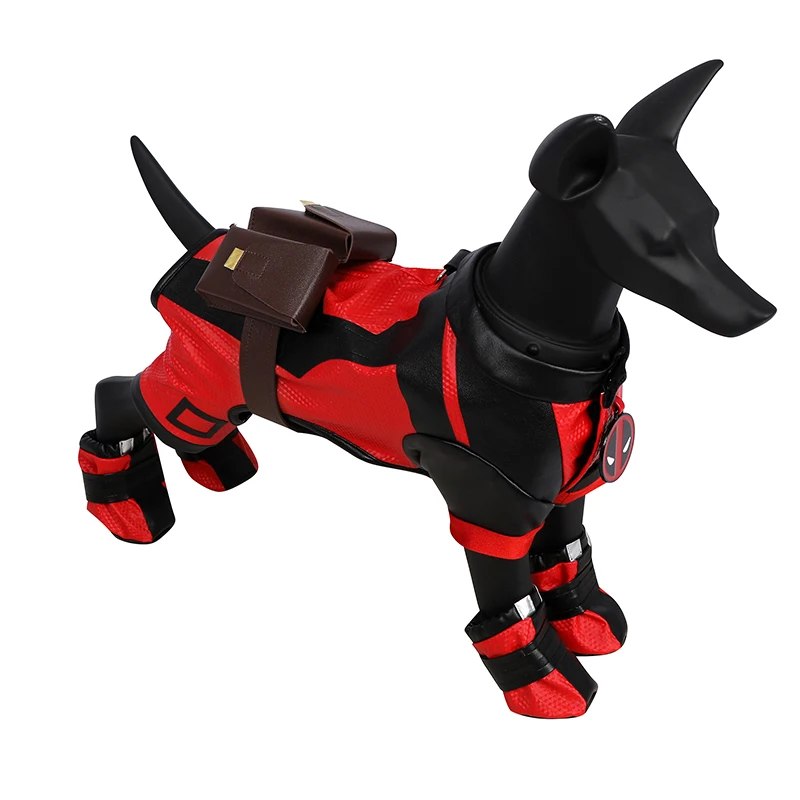 

Pet Dogpool Cosplay Costume Deadpool 3 Pet Cos Outfits Dog Cat Superhero Clothing Halloween Carnival Party Pet Costume