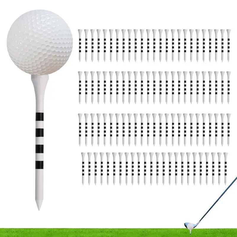 

Striped Golf Tee Wooden Golf Mark Assorted Golf Tees Set Of 100 Lightweight Ball Marker Golf Balls Accessories For Golf Training