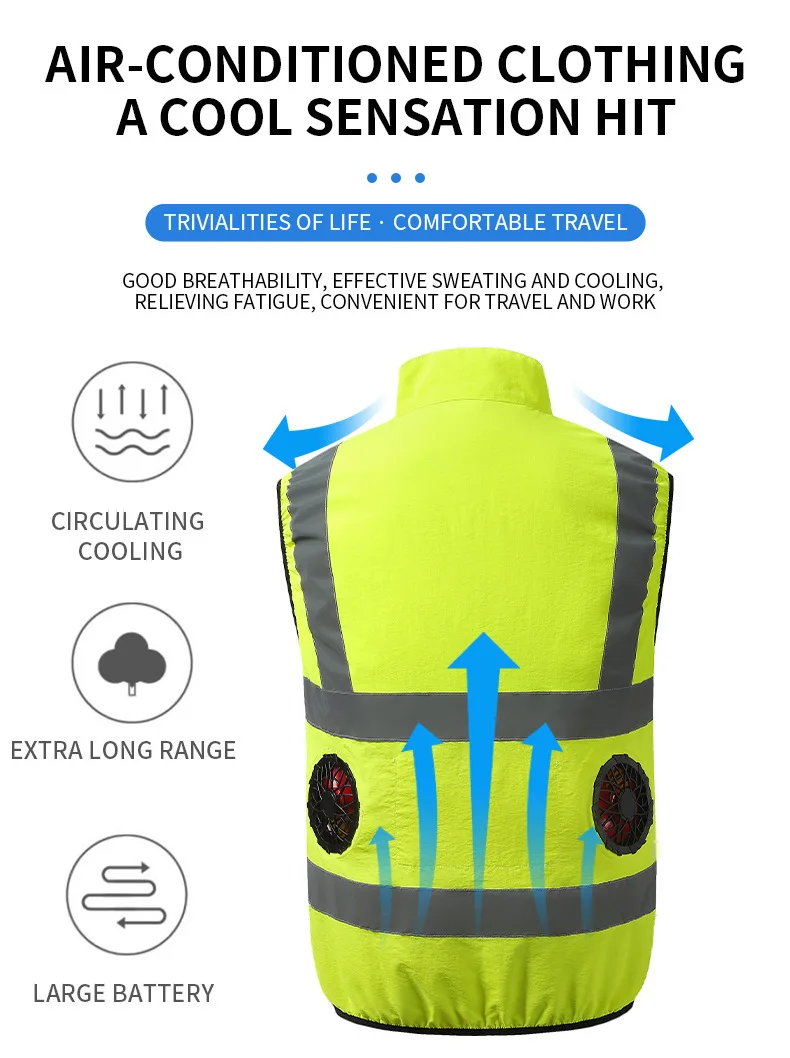 Utility Summer Electrician Woodworking Maintenance Vest Air Conditioner Suit Cooling Vest Heatstroke Work Clothes