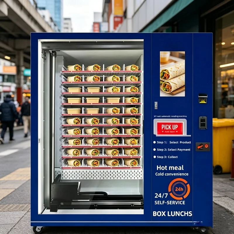 Automatic Hot Food Vending Machine Commercial Hot Meal Dispenser Vending Machine for Bussiness Lunch Box Dispenser Machine OME