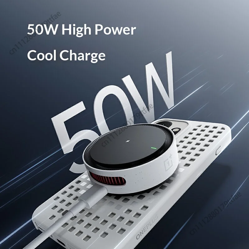 For OnePlus Turbo 2 Magnetic Wireless Charger AIRVOOC 50W Cooling Fast Charging Pad For OnePlus Smartphones And Magnetic Devices