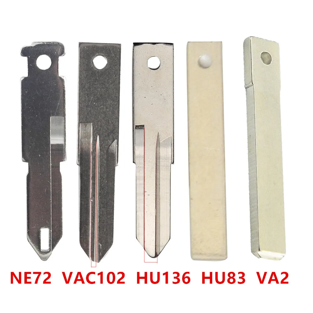 

10pcs original VAC102 HU136 VA2 VA6 HU83 NE72 NE73 Uncut key Blade For Renault Peugeot Citroen Remote Fob Key Blank