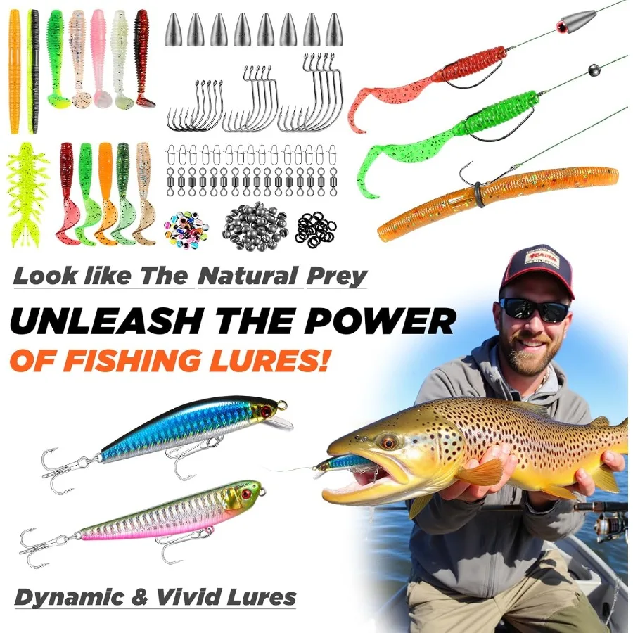 حقيبة ظهر مقاومة للماء لصيد الأسماك مع صناديق معالجة ومجموعات قضيب وبكرة متكاملة وحامل قضيب لشركة تخزين معدات الصيد الخارجية