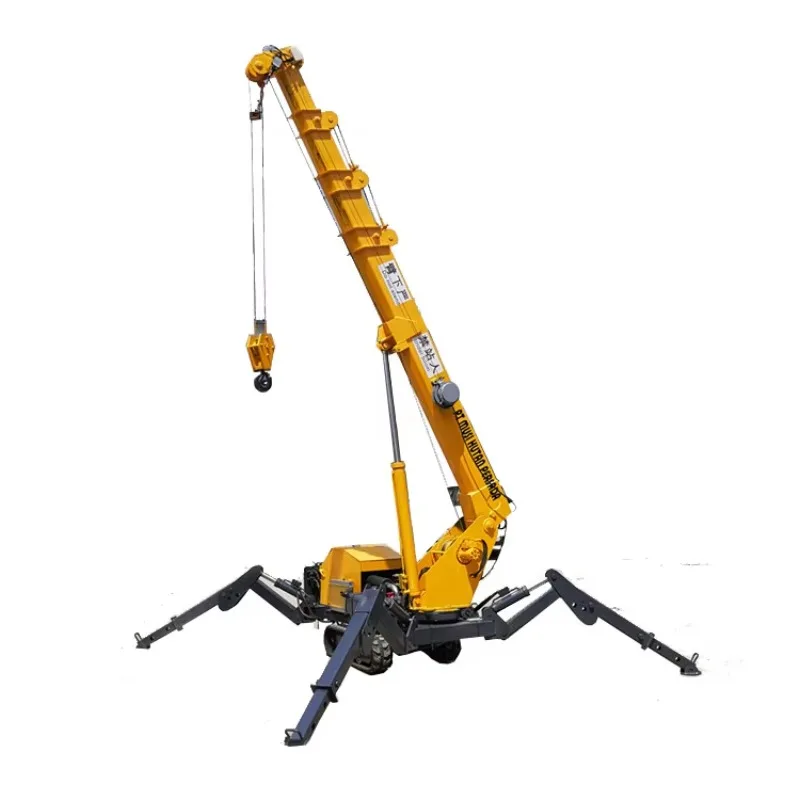 Shenli Spider Crane 3-16 Tons 16m Lifting Crawler Mobile Engine Motor 25M Span 1 Year Warranty Electric Start 24V Battery
