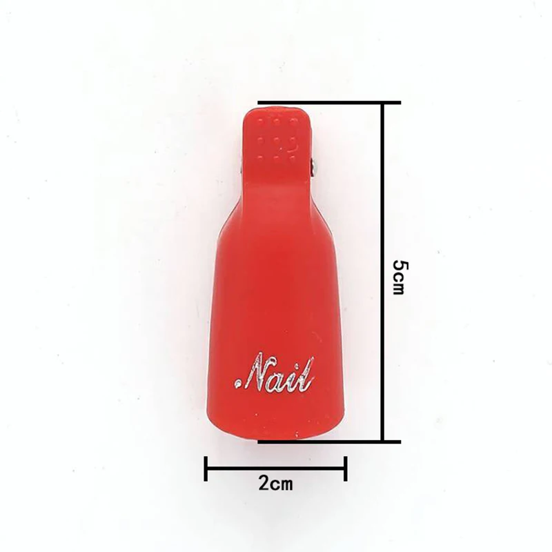 Plastic Nail Polish Remover Clip UV Gel Polish Remover Wrap Tool Nail Art Soak Off Cap Nail Degreaser Cleaner Tips