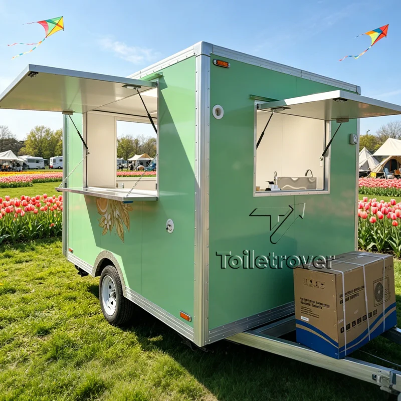 

Customized Street Food Trailer Catering Food Truck Fully Equipped Mobile Restaurant Popcorn Concession Trailers for Sale