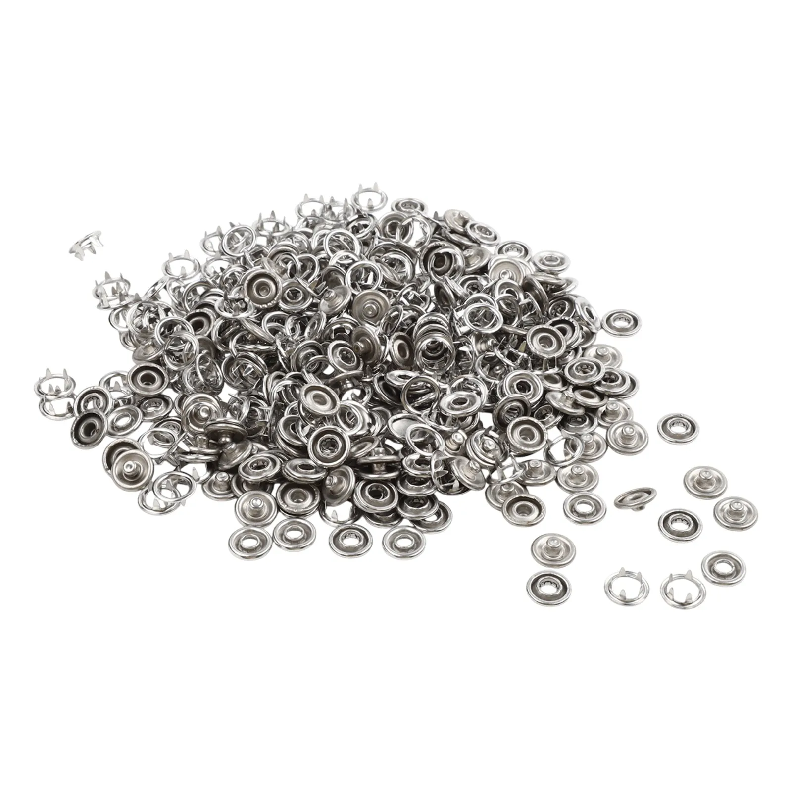 Nuevo práctico botón de costura ojal 9,5mm de diámetro para bricolaje hecho a mano para instalar ropa Metal para camisas mochilas sombreros