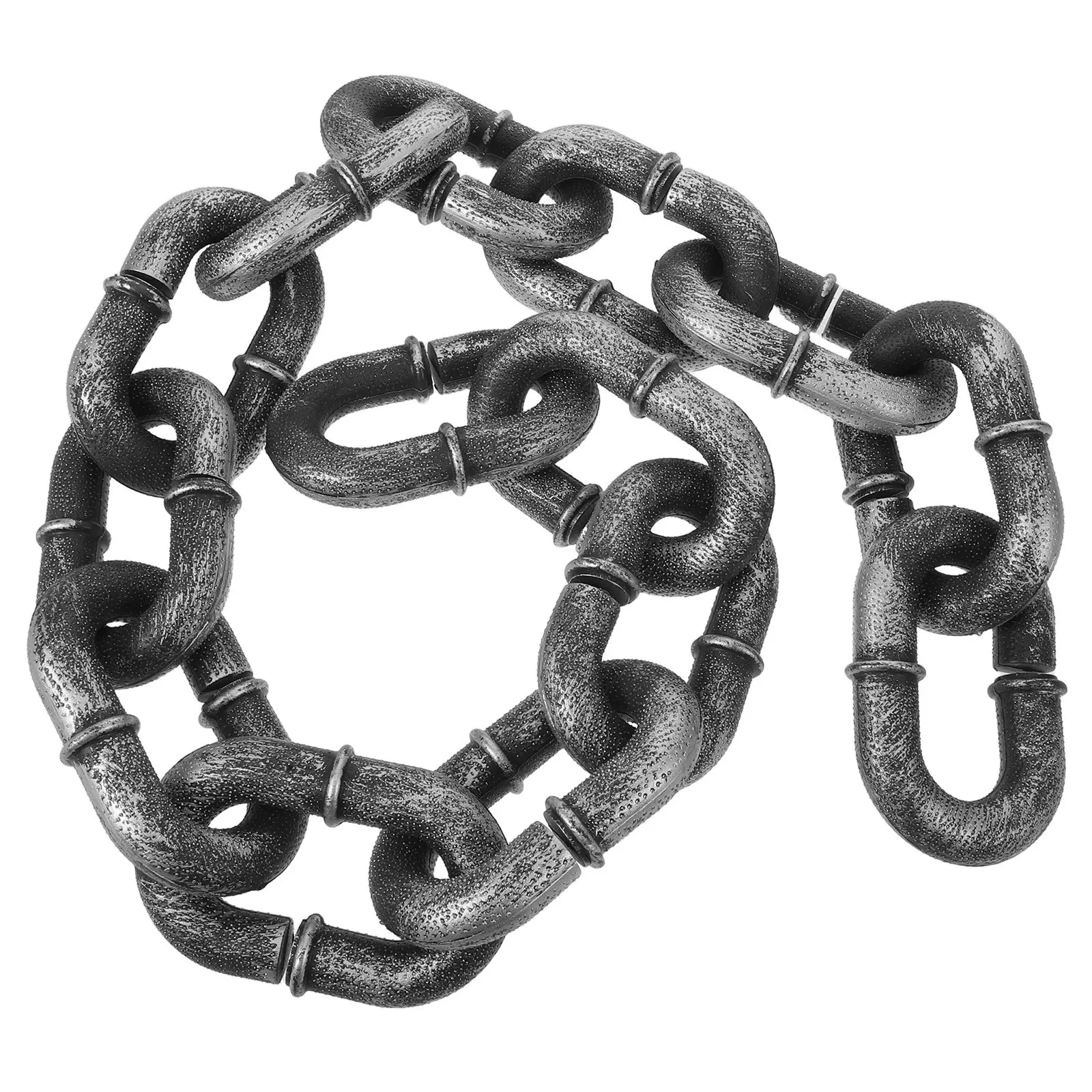 Halloween Simulation Plastic Chain Lightweight Fake Chains Plastic Horror Decoration Haunted House Party Props Outdoor Indoor