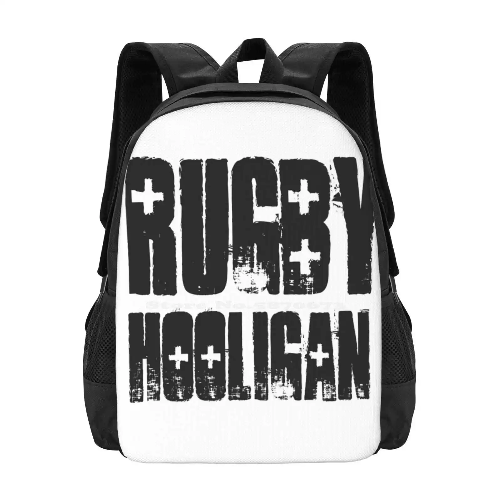 #Rugby Hooligan Hot Sale Schoolbag Backpack Fashion Bags Rugby Football South Africa England Soccer Sport Winter Brutal