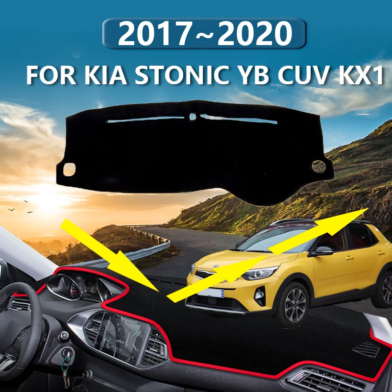 

For Kia Stonic 2019 2017 YB CUV 2020 2018 Car Accessories Dashboard Sunshade Avoid Light Interior High Temperature Resistant Mat