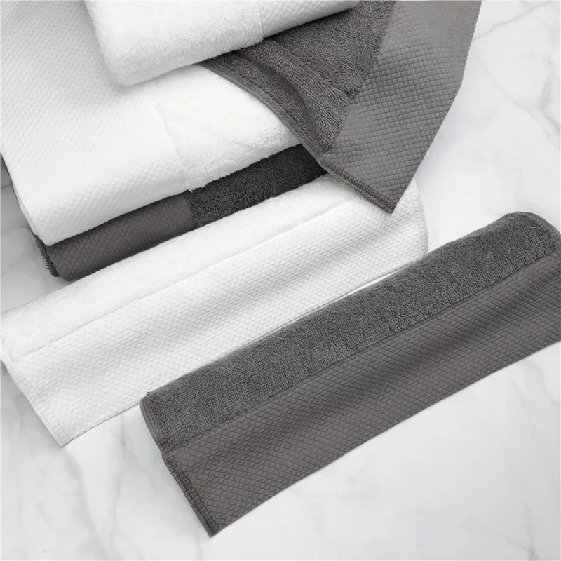 High Quality Luxury Bathroom Towel Lattice Satin Towel Beauty Skin Management Water Absorption Hotel Towel Soft 100% cotton