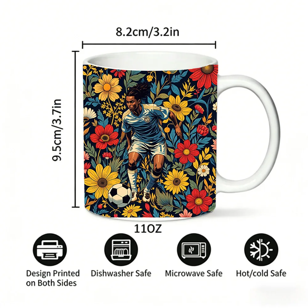 Colorful Floral Soccer Jersey Key Button Print Mug with a bottle opener function of 2026 Major Football Event
