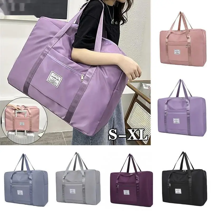 

Foldable Travel Duffle Bag Nylon Waterproof Sports Gym Tote Bags for Women Large Capacity Storage Luggage Handbag