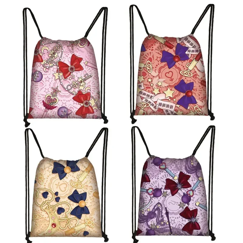 

Прекрасная сумка на шнурке с 3D-принтом и бантом, волшебный рюкзак с бантом для девочек, дорожная мягкая сумка для хранения, детская сумка для книг, лучший подарок