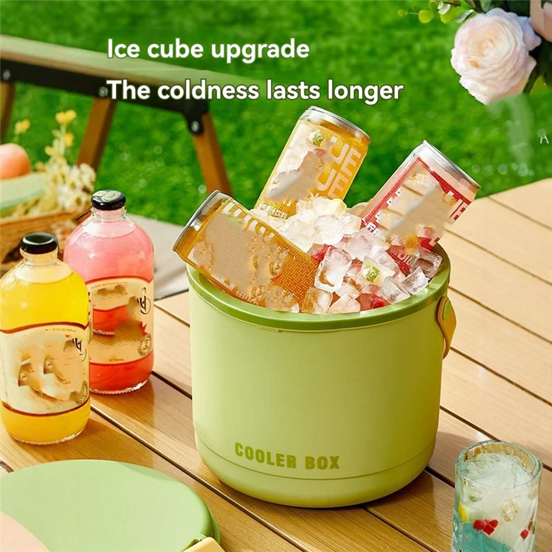 A98E-Built In Ice Bucket Outdoors Portable Ice Storage Bucket Ice Bucket For Parties, Picnics And Camping